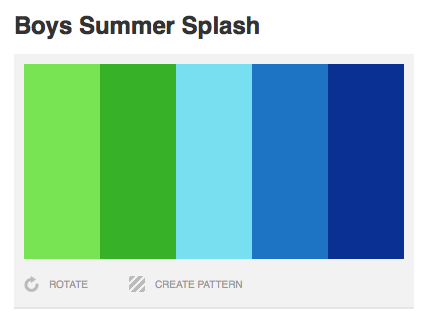 Boys Summer Splash Color Palette