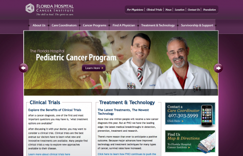 Florida Hospital Cancer Institute | Web Design