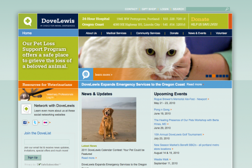 Dove Lewis | Emergency Animal Care Web Design