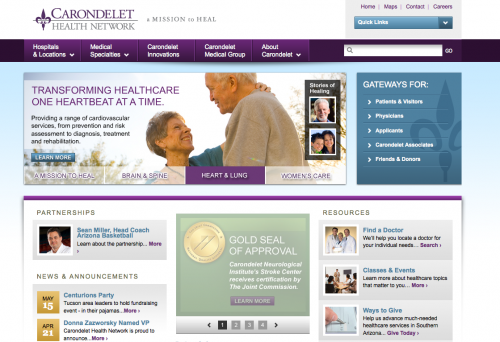 Carondelet Health Network | Healthcare Web Design