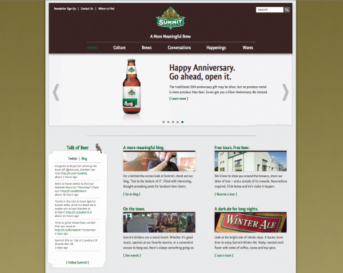 Summit Brewery Website Design