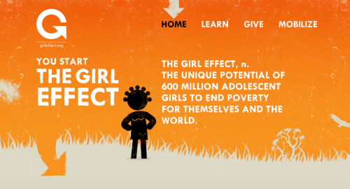The Girl Effect Homepage Design