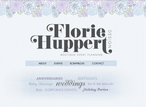 Florie Huppert Homepage Design
