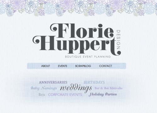 Florie Huppert Design Homepage