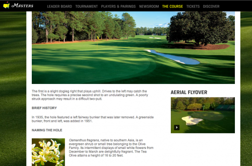 Augusta National Website