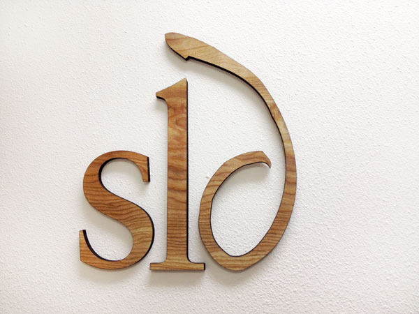 SLD Wooden Logo Sign