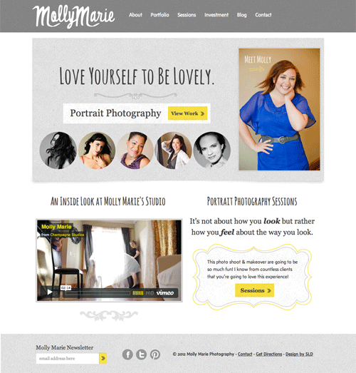 Molly Marie Photography Eau Claire Website Design