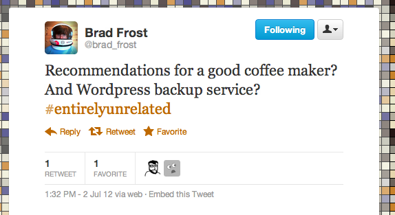 Real Tweet - @Brad_Frost