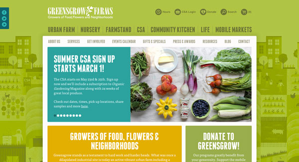 Greensgrown Farms Website Design