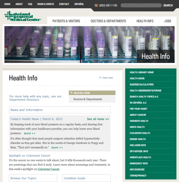 Lakeland Regional Health Info